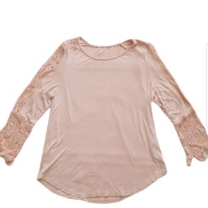 Chico's Crochet Pink Top